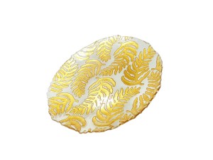  PRATO EM VIDRO DECORATIVO 32X32CM