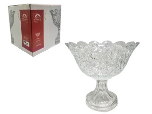 BOWL EM VIDRO COM PÉ 24X21CM